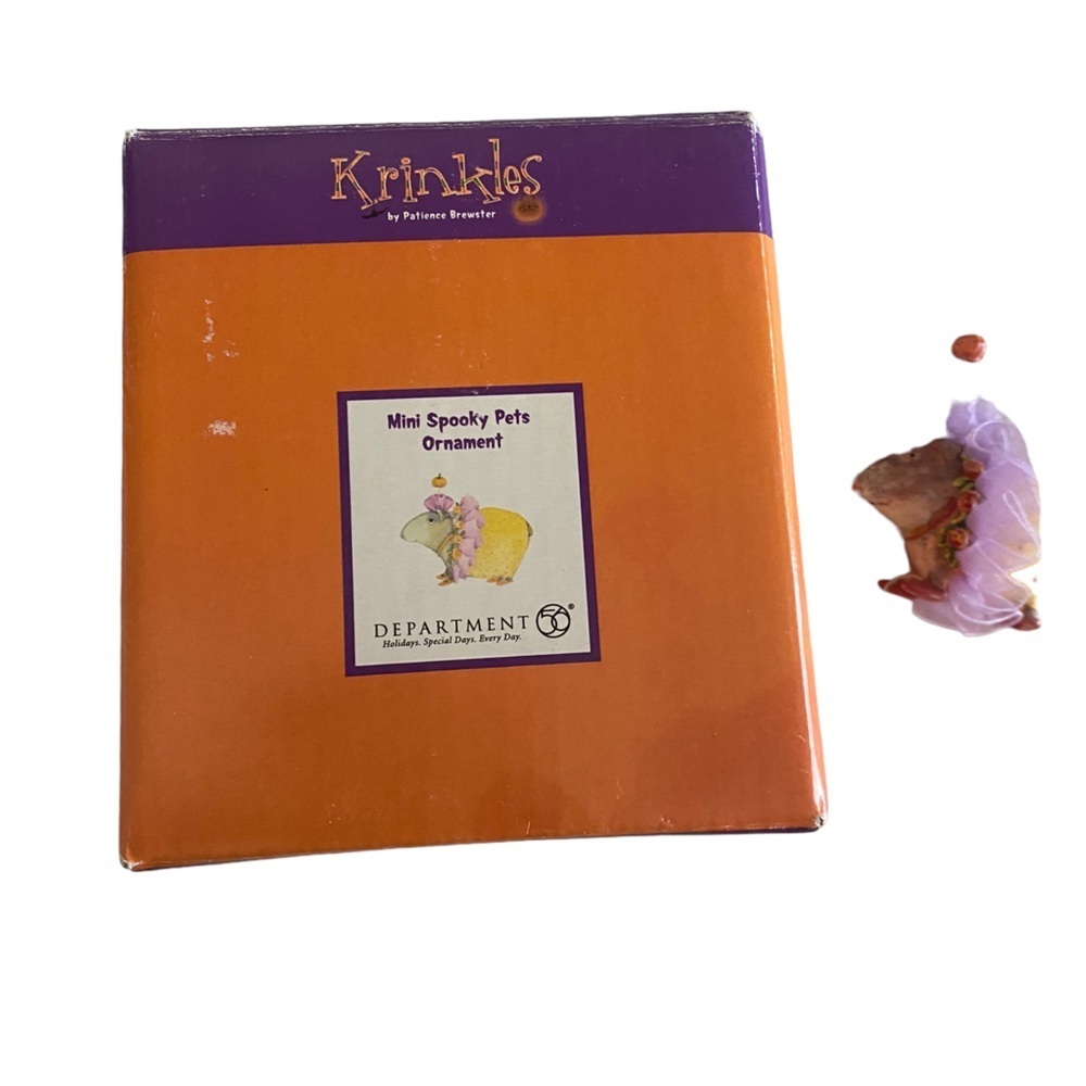 Vintage Patience Brewster Krinkles Dept 56 Mini Spooky Pet Ornament Halloween - Picture 10 of 12